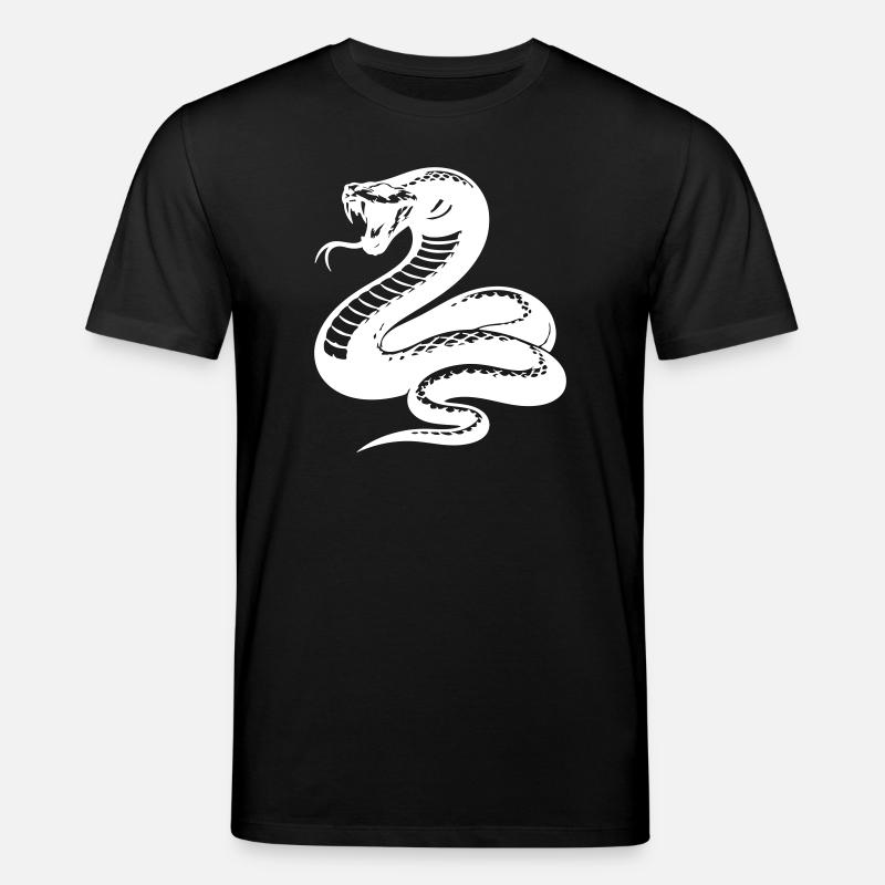 Snake Python Silhouette - Stanley/Stella CREATOR Unisex Organic T-Shirt - black