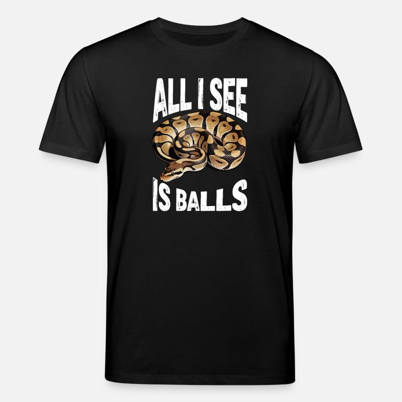 Königspython Schlangen Liebhaber Terrarium Python - Stanley/Stella Unisex Bio-T-Shirt CREATOR  - Schwarz