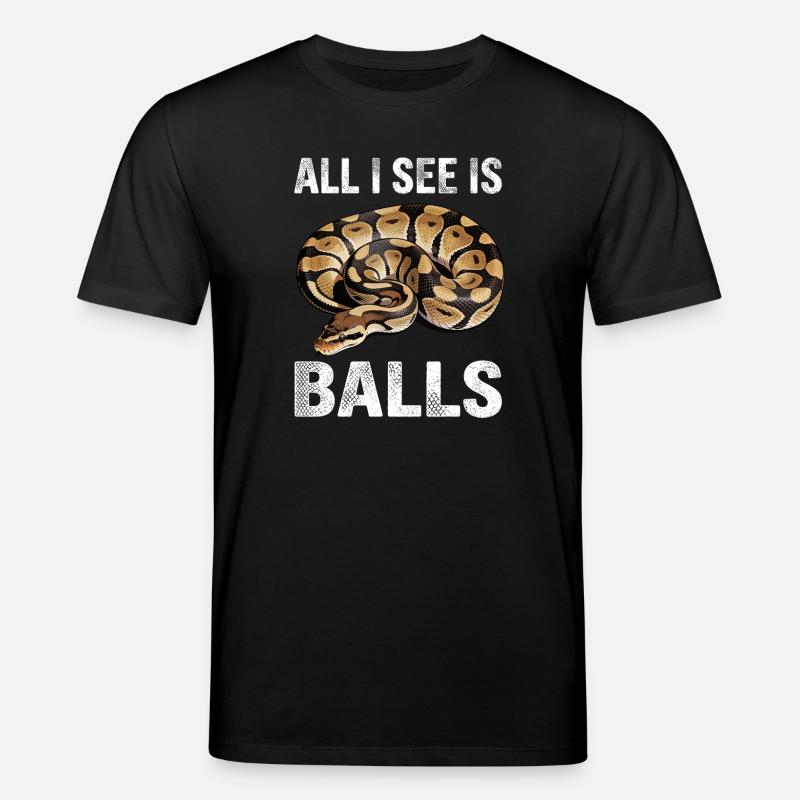 Königspython Schlangen Liebhaber Terrarium Python - Stanley/Stella Unisex Bio-T-Shirt CREATOR  - Schwarz