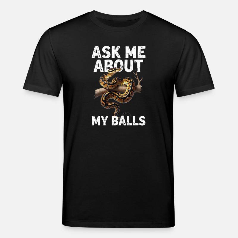 Königspython Schlangen Liebhaber Terrarium Python - Stanley/Stella Unisex Bio-T-Shirt CREATOR  - Schwarz