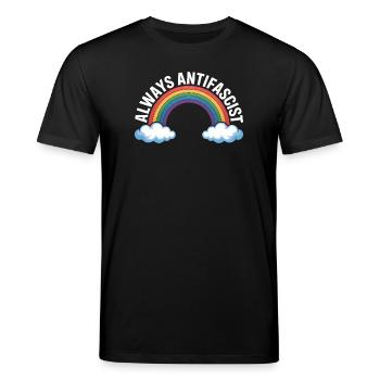 Toujours Antifasciste - Antifa Tee - T-shirt bio CREATOR Stanley/Stella Unisexe - noir - Devant - Alina (178cm) & Michal (187cm)