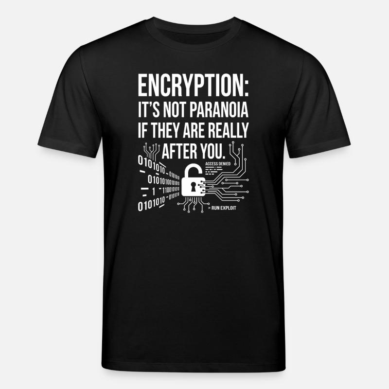 Encryption Paranoia Design - Stanley/Stella CREATOR Unisex Organic T-Shirt - black