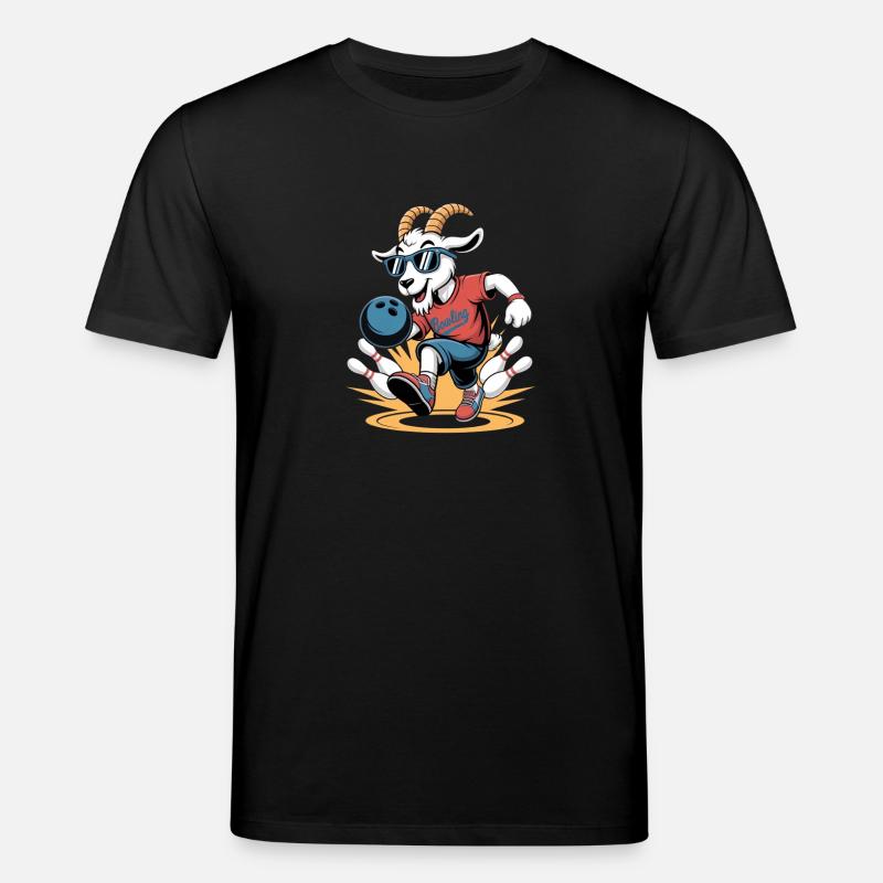 Bowling Ziege Cooles Bowling Motiv - Stanley/Stella Unisex Bio-T-Shirt CREATOR  - Schwarz