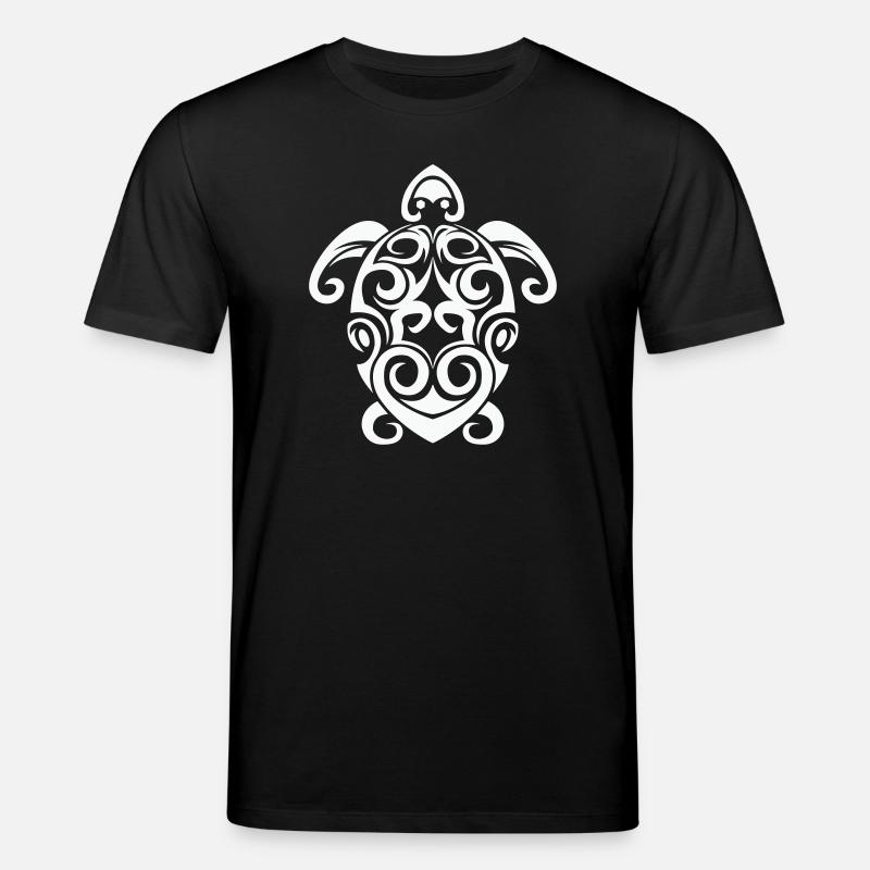 Tribal Schildkröte Spirale - Stanley/Stella Unisex Bio-T-Shirt CREATOR  - Schwarz