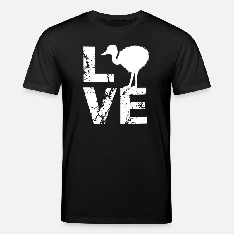Nandu, Straußenkopf, Emu, Strauß - Stanley/Stella Unisex Bio-T-Shirt CREATOR - Schwarz