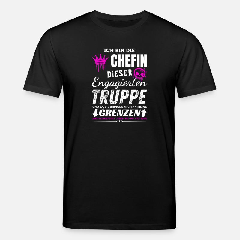 Chefin dieser Engagierten Truppe Chefin Geschenke - T-shirt bio CREATOR Stanley/Stella Unisexe - noir