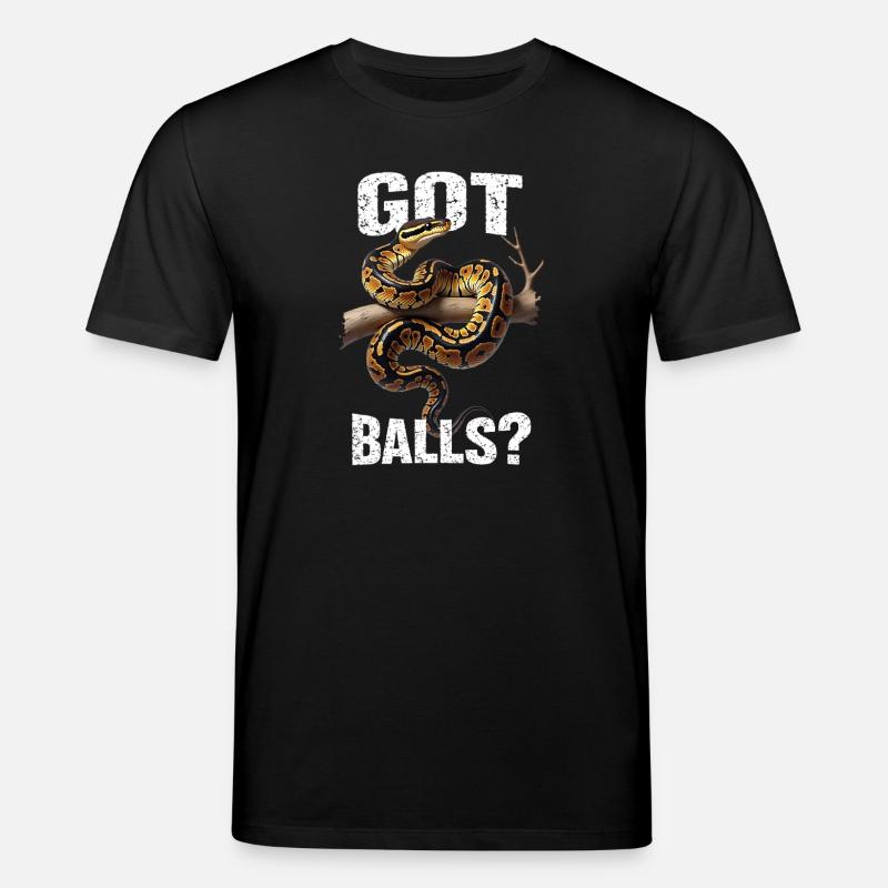 Königspython Schlangen Liebhaber Terrarium Python - Stanley/Stella Unisex Bio-T-Shirt CREATOR  - Schwarz