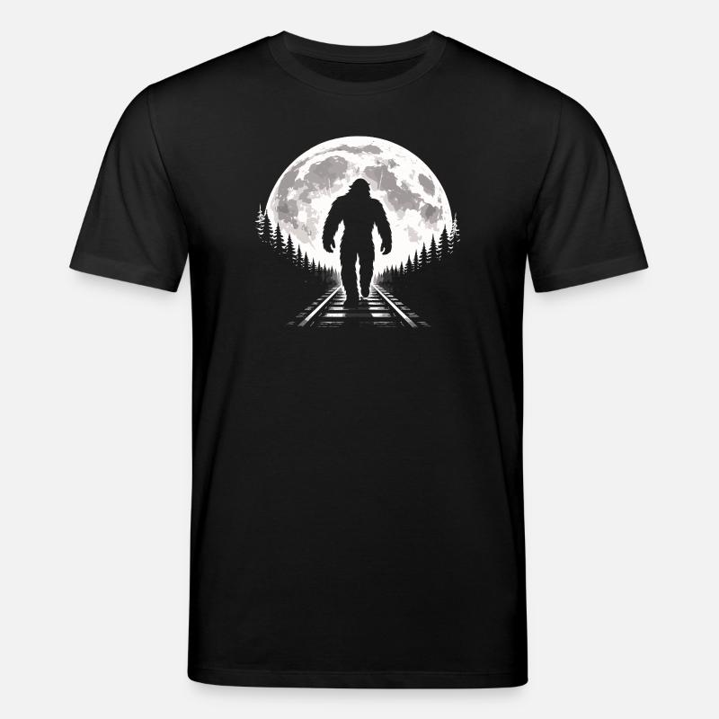 Bigfoot sur les voies ferrées - T-shirt bio CREATOR Stanley/Stella Unisexe - noir