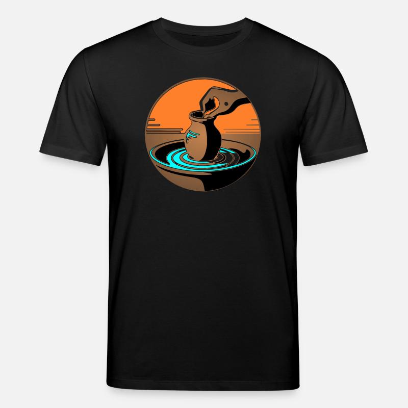 Zen Pottery Master – Blaue Ausgabe - Stanley/Stella Unisex Bio-T-Shirt CREATOR  - Schwarz