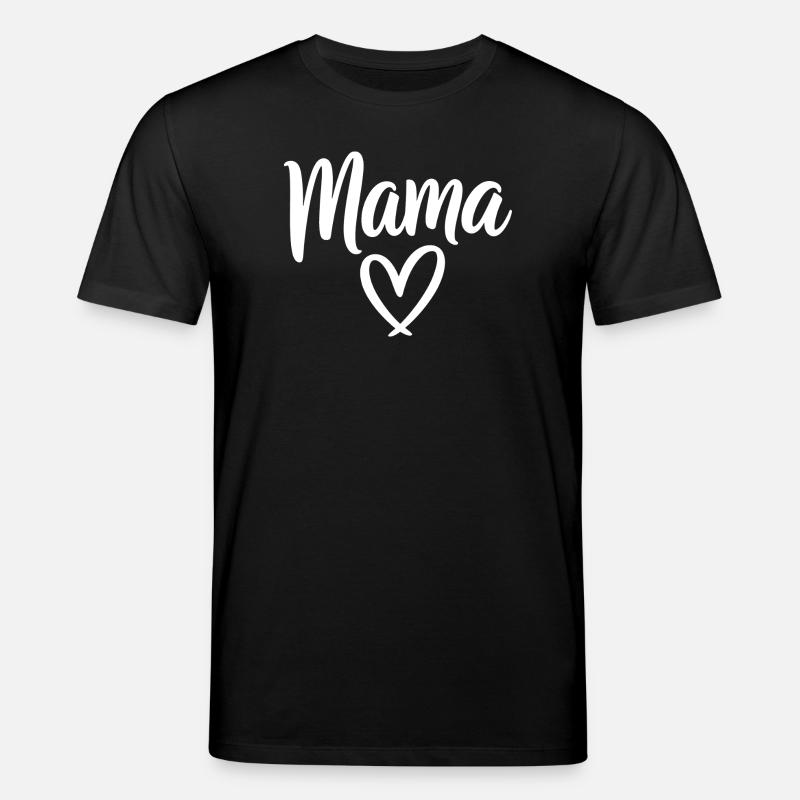 Mama Heart Script Logo - Stanley/Stella CREATOR Unisex Organic T-Shirt - black