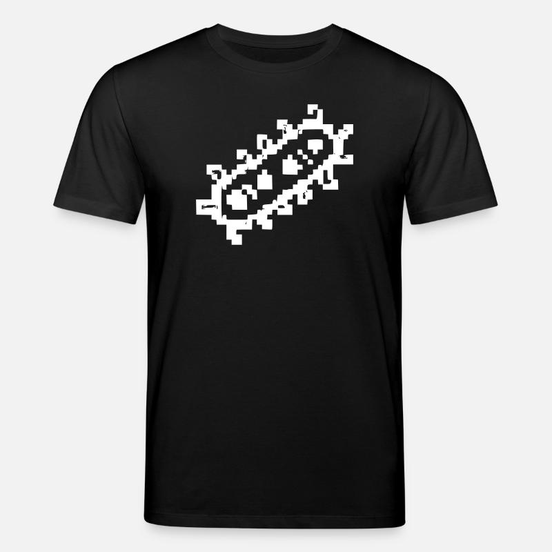 Bakterie Stäbchen Pixel Keim - Stanley/Stella Unisex Bio-T-Shirt CREATOR  - Schwarz
