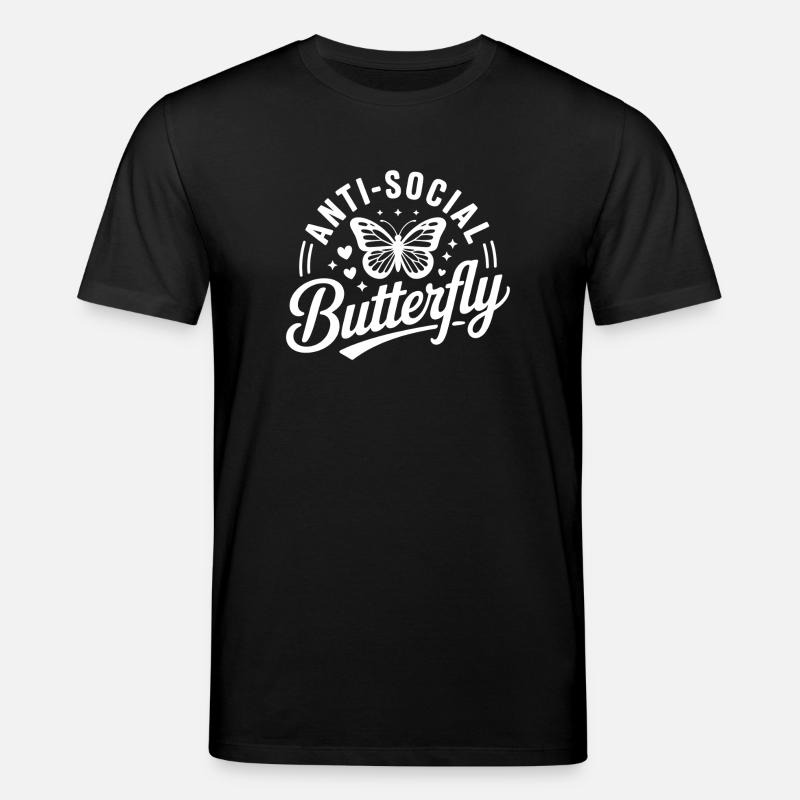 Antisoziales Schmetterlingslogo - Stanley/Stella Unisex Bio-T-Shirt CREATOR  - Schwarz