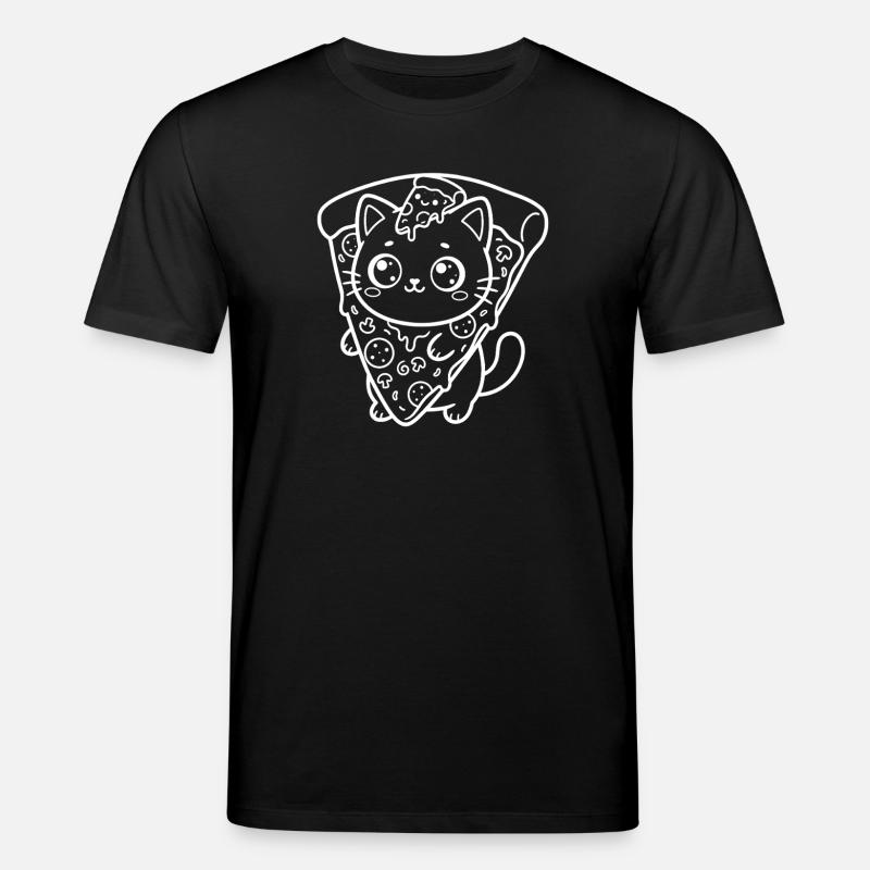 Pizza Kawaii Katze - Stanley/Stella Unisex Bio-T-Shirt CREATOR  - Schwarz