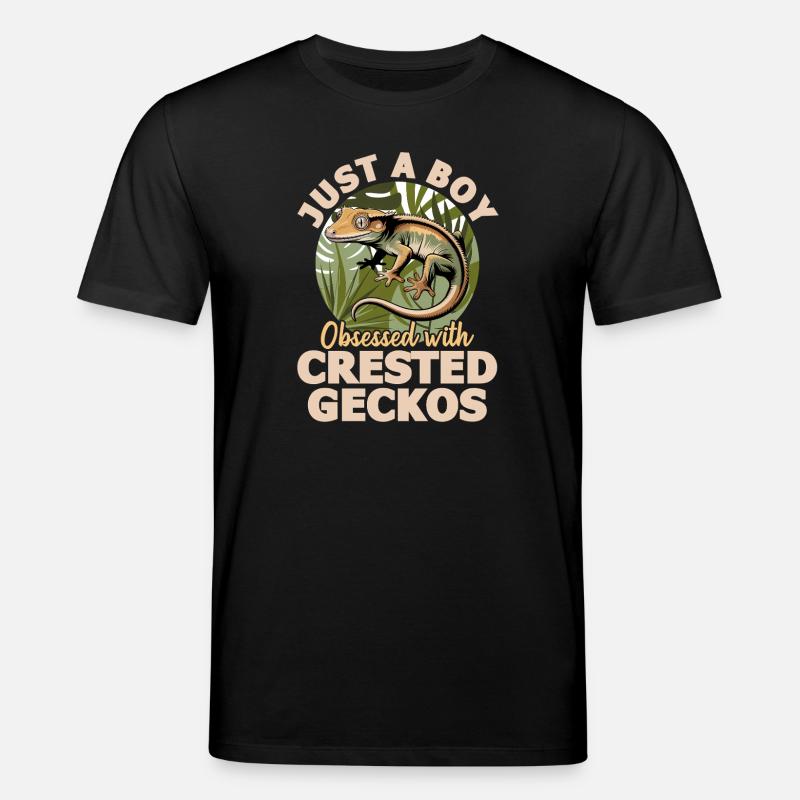 Funny Reptile Crested Gecko - Stanley/Stella Unisex Bio-T-Shirt CREATOR  - Schwarz