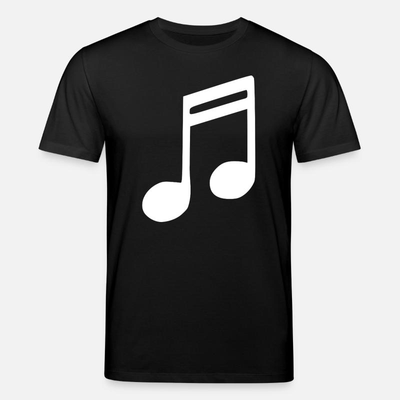 Music Note Musical Note White - Stanley/Stella CREATOR Unisex Organic T-Shirt - black