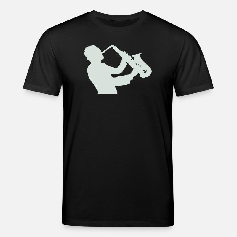 Jazz Saxophone Silhouette - T-shirt bio CREATOR Stanley/Stella Unisexe - noir