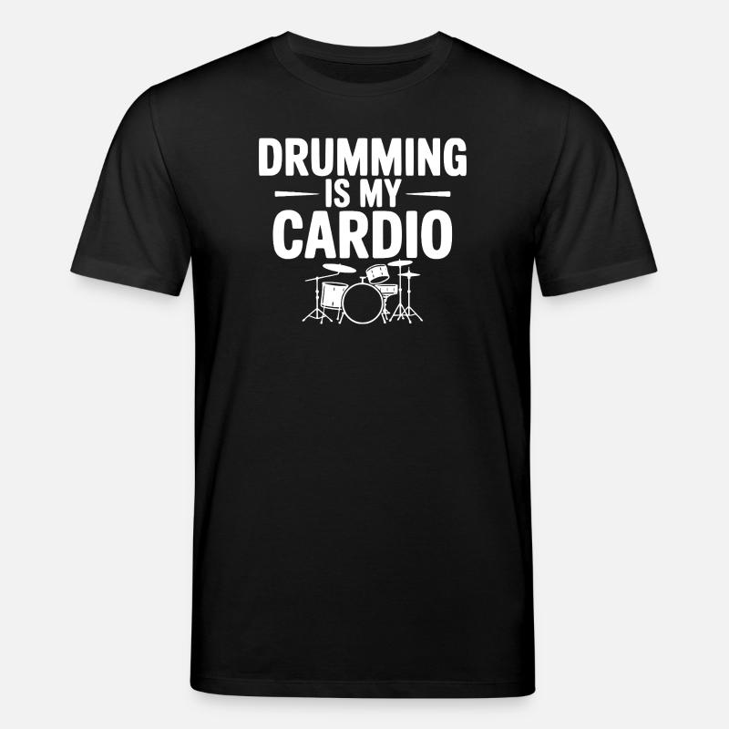 La batterie, c’est mon cardio - T-shirt bio CREATOR Stanley/Stella Unisexe - noir