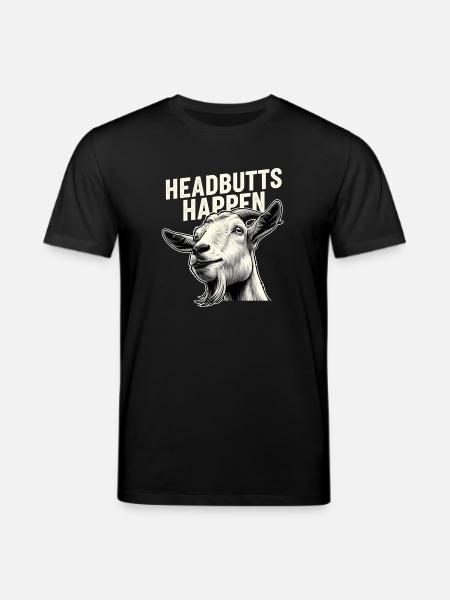 Hodestøt skjer | Geitehodestøt-humor - Stanley/Stella CREATOR økologisk unisex T-skjorte - svart