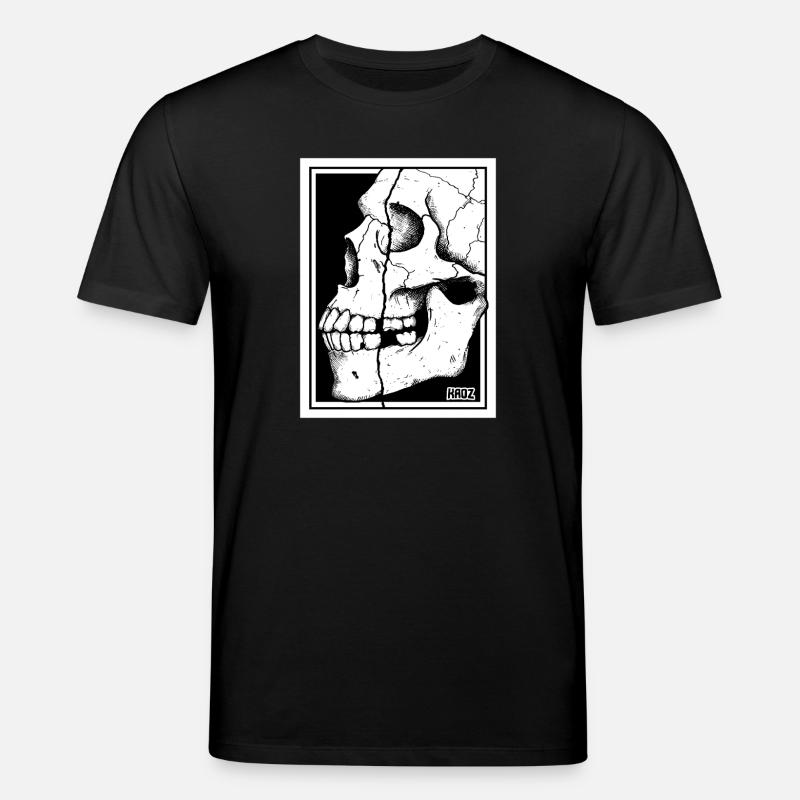 Broken Skull Portrait - Stanley/Stella CREATOR Unisex Organic T-Shirt - black