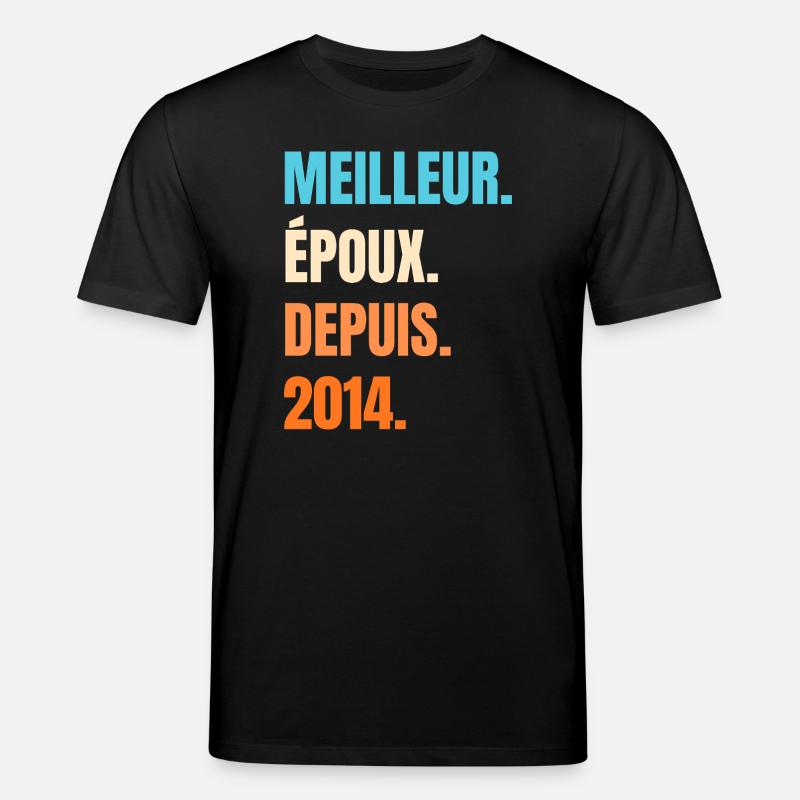 Bester Ehemann seit 2014 Geschenk-Ehemann - Stanley/Stella Unisex Bio-T-Shirt CREATOR  - Schwarz