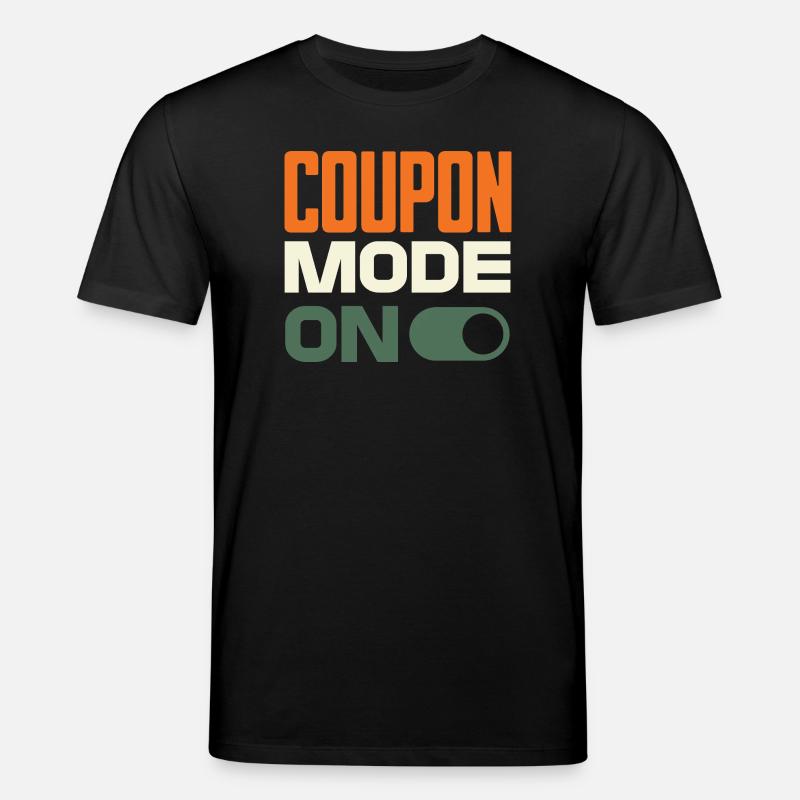 Coupon Mode On – Schnäppchenjäger Retro Design - Stanley/Stella Unisex Bio-T-Shirt CREATOR  - Schwarz
