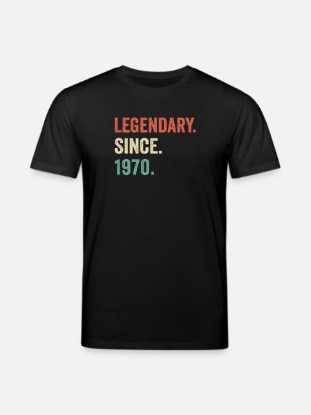 legendary since 1970 - Stanley/Stella CREATOR Unisex Organic T-Shirt - black