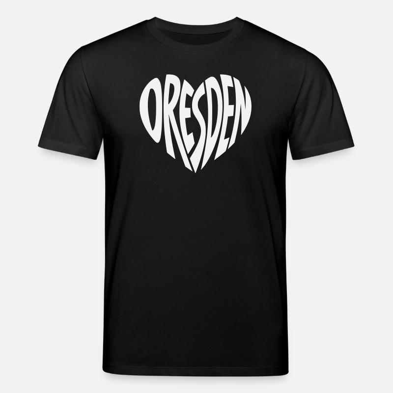 Lettrage en cœur de Dresde - T-shirt bio CREATOR Stanley/Stella Unisexe - noir