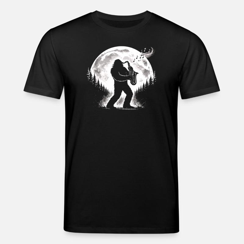 Bigfoot Saxophonist - Stanley/Stella Unisex Bio-T-Shirt CREATOR  - Schwarz