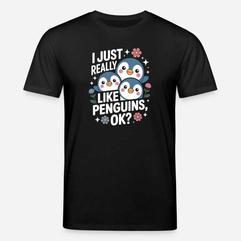 Pinguin Trio Spruchbild - Stanley/Stella Unisex Bio-T-Shirt CREATOR  - Schwarz
