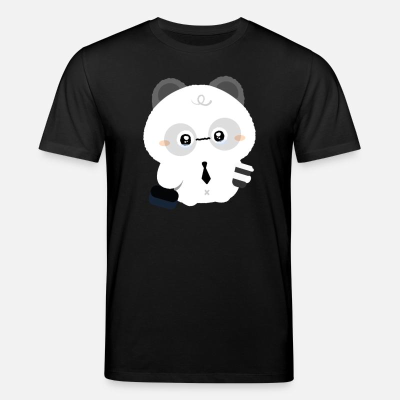 Trøtt panda - Stanley/Stella CREATOR økologisk unisex T-skjorte - svart