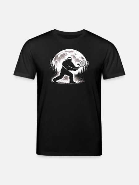Bigfoot Tennis Player - Stanley/Stella CREATOR Unisex Organic T-Shirt - black
