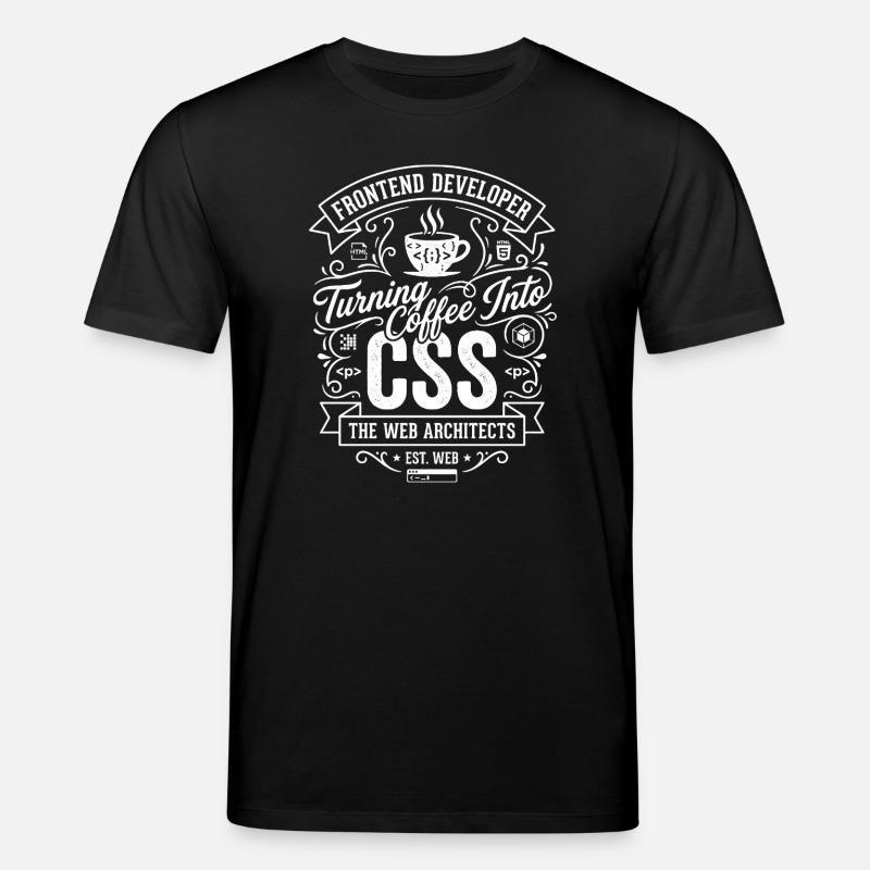Frontend Coffee CSS Tee - Stanley/Stella CREATOR Unisex Organic T-Shirt - black