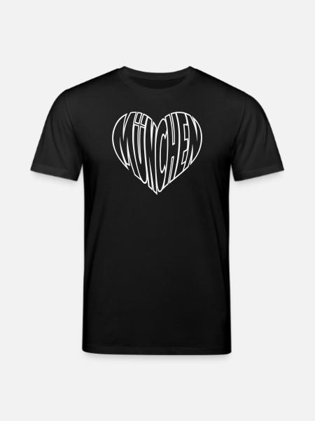 Munich Heart Lettering - Stanley/Stella CREATOR Unisex Organic T-Shirt - black