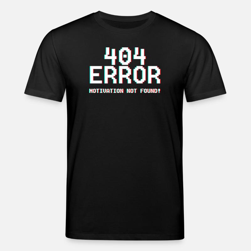 404 Fehler Motiv Glitch-Design - Stanley/Stella Unisex Bio-T-Shirt CREATOR  - Schwarz