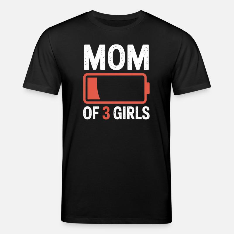 Mutter von 3 Mädchen Batterie-Ikon-Tee - Stanley/Stella Unisex Bio-T-Shirt CREATOR  - Schwarz