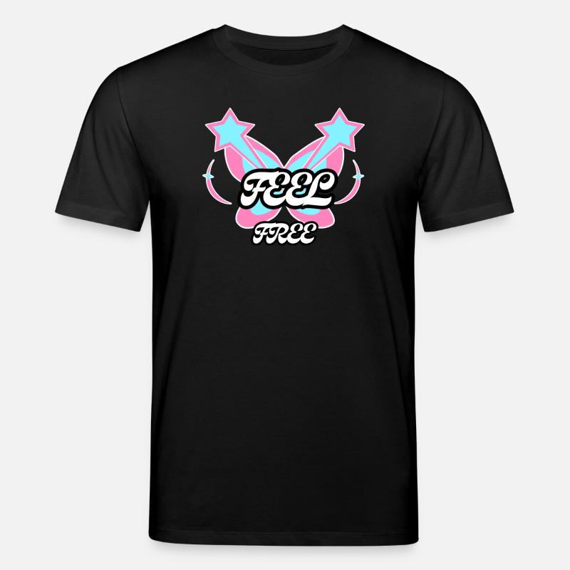 Sentez-vous libre : Emblème Papillon - T-shirt bio CREATOR Stanley/Stella Unisexe - noir