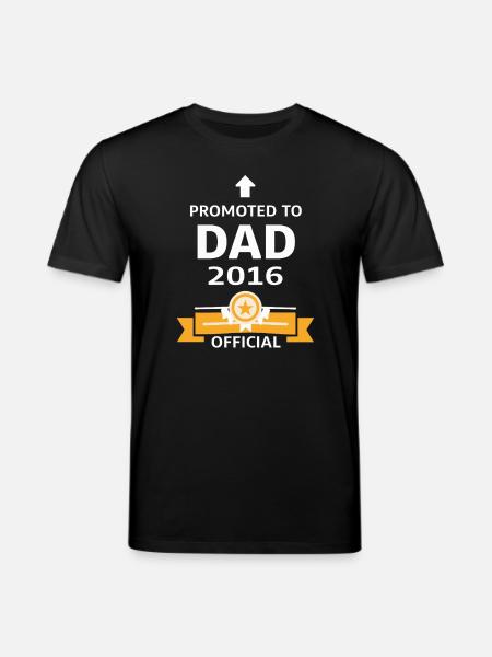 Promoted to Dad 2016 - Stanley/Stella CREATOR Unisex Organic T-Shirt - black