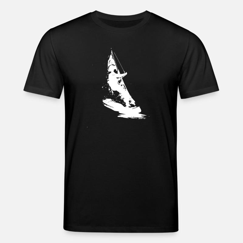 Dessin de planchiste à voile - T-shirt bio CREATOR Stanley/Stella Unisexe - noir