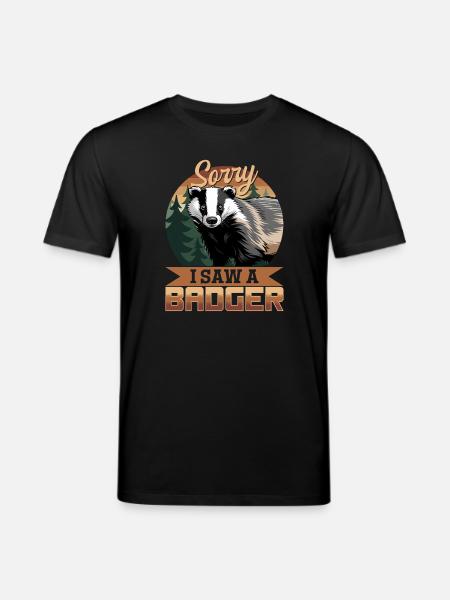 Funny Animal Badger - Stanley/Stella Unisex Bio-T-Shirt CREATOR - Schwarz