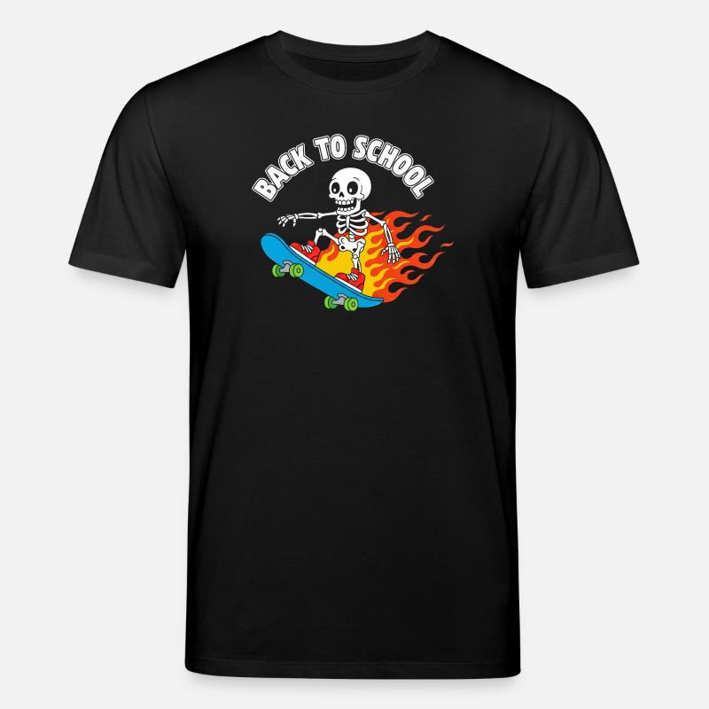 Back to School Skeleton Skate - Stanley/Stella Unisex Bio-T-Shirt CREATOR - Schwarz