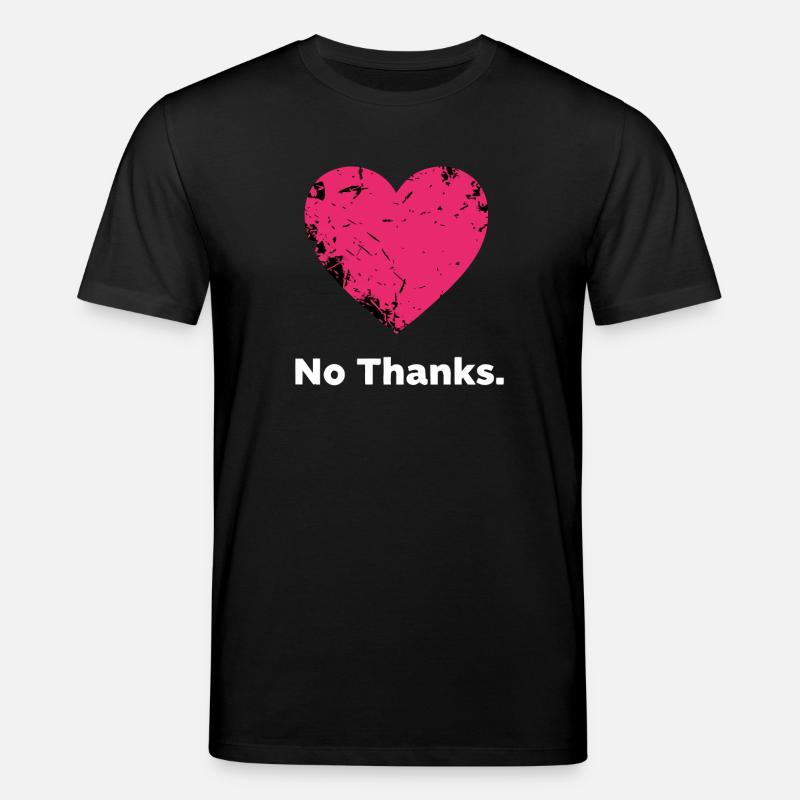 Nein Danke Herz - Stanley/Stella Unisex Bio-T-Shirt CREATOR  - Schwarz