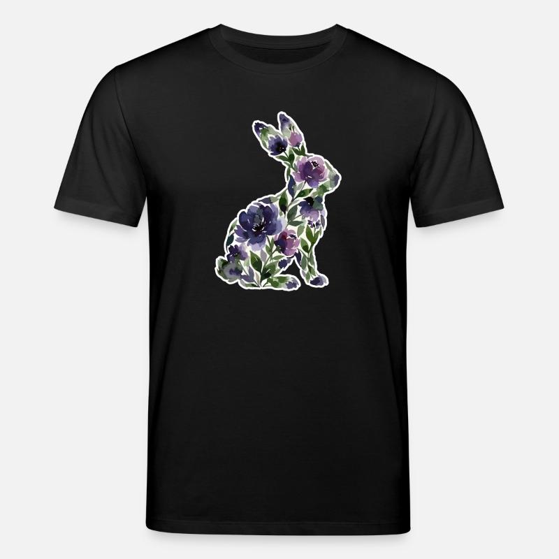 Fleurs en forme de lapin - T-shirt bio CREATOR Stanley/Stella Unisexe - noir