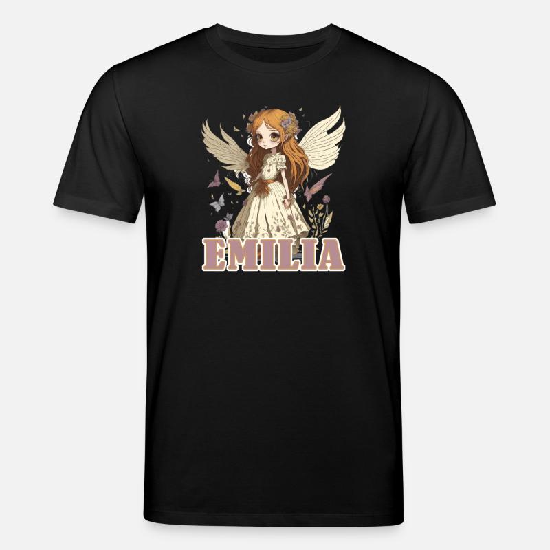 Emilia - Mädchenname - Fee  - Stanley/Stella Unisex Bio-T-Shirt CREATOR  - Schwarz