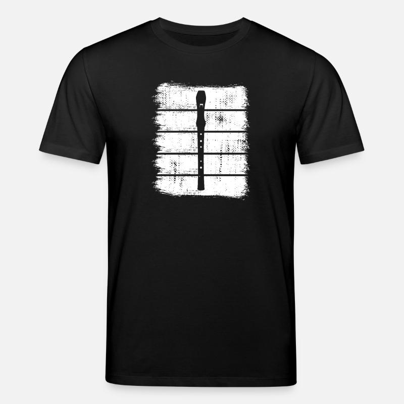 Flöte Zeichnung - Stanley/Stella Unisex Bio-T-Shirt CREATOR - Schwarz