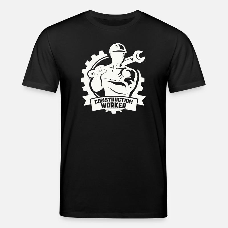 Ouvrier du bâtiment robuste avec engrenages - T-shirt bio CREATOR Stanley/Stella Unisexe - noir