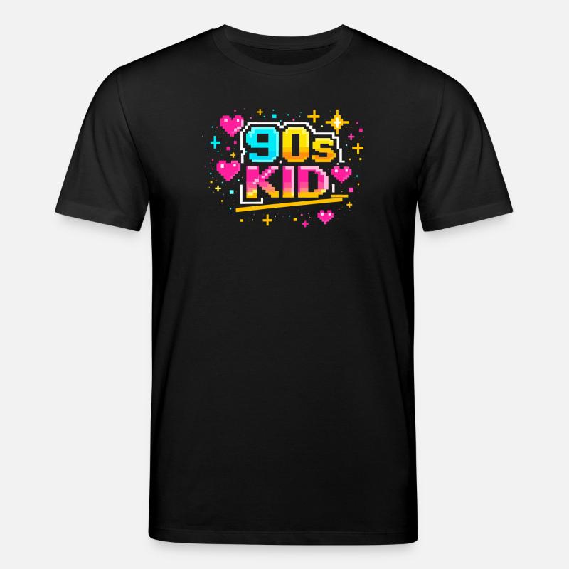 90er Pixelkid Neon Retro - Stanley/Stella Unisex Bio-T-Shirt CREATOR  - Schwarz
