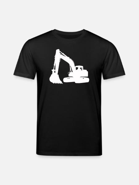 Bagger Silhouette für Baudesign - Stanley/Stella Unisex Bio-T-Shirt CREATOR - Schwarz