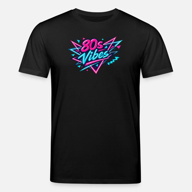 80s Vibes Neon Retro - Stanley/Stella Unisex Bio-T-Shirt CREATOR  - Schwarz
