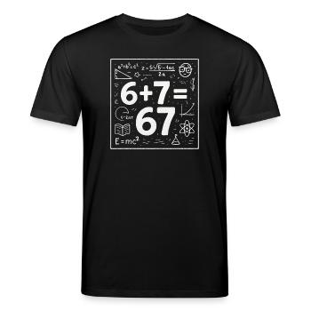 Six Seven 67 Meme 6+7=67 Italian Brainrot Humor - Stanley/Stella Unisex Bio-T-Shirt CREATOR  - Schwarz - Vorne - Alina (178cm) & Michal (187cm)