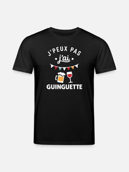 J'peux pas j'ai guinguette - T-shirt bio CREATOR Stanley/Stella Unisexe - noir